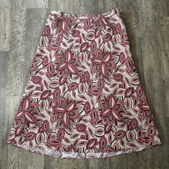 East 5th Sz 20W Floral Paisley Linen Blend Lined Maxi Modest Long Skirt 40x36.5 - Picture 1 of 7